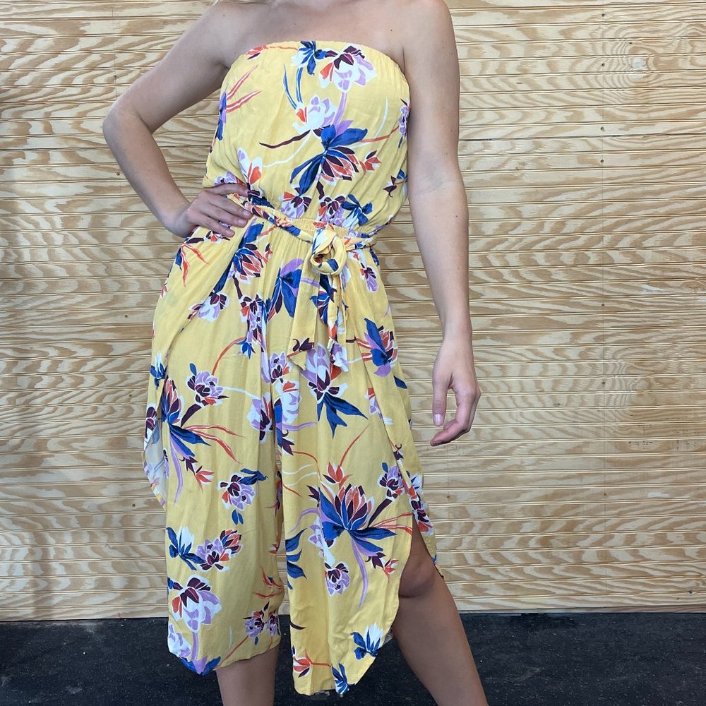 Floral Open Thigh Romper